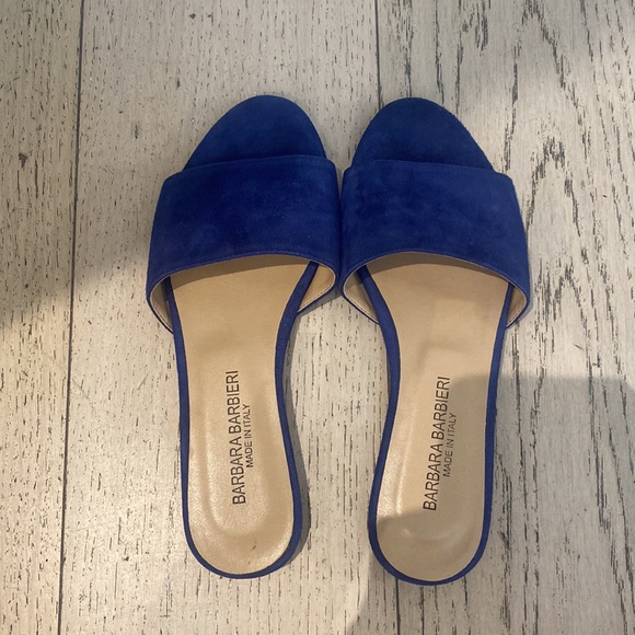 Italian blue suede sandals - Picture 2 of 5